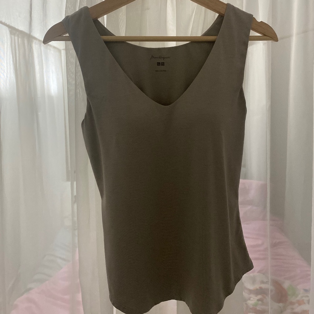Mame Kurogouchi Uniqlo silk blend sleeveless bra top